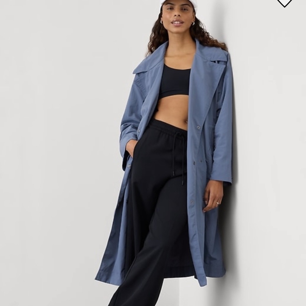 Athleta Blue Luna Trench Coat-
